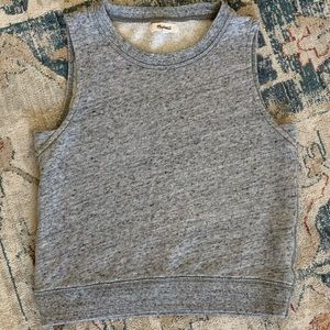 Made well Crop Terry Tank Heather Gray